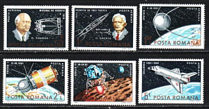 Румыния, 1983, 25 лет космической эры, Космонавты, 6 марок